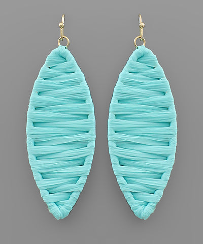Aqua Surfboard Dangle Earrings