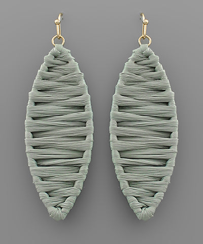 Grey Surfboard Dangle Earrings