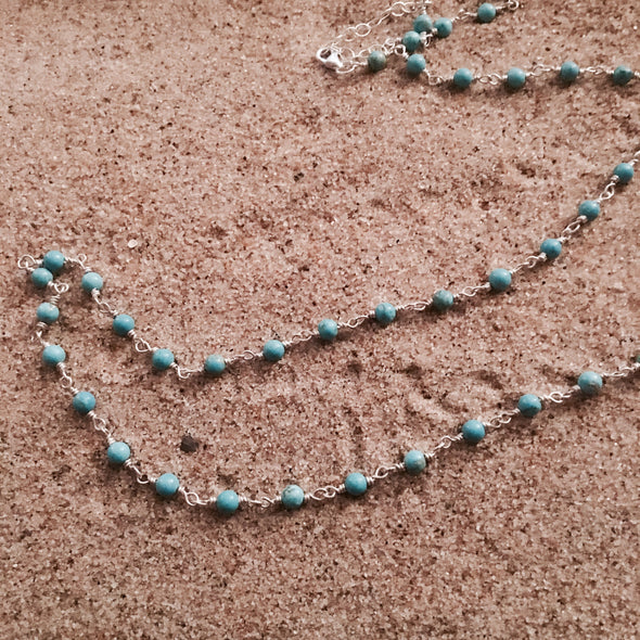 Turquoise Chain Link Necklace
