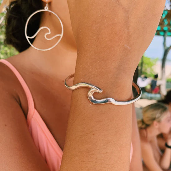 One More Wave Bangle Bracelet by Jen Stones