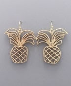 Cute Gold Pineapple Dangle Earrings