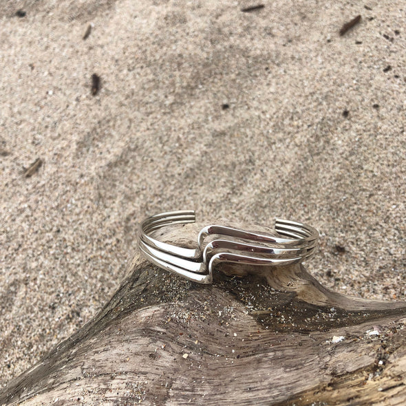 Triple Wave Cuff by Jen Stones