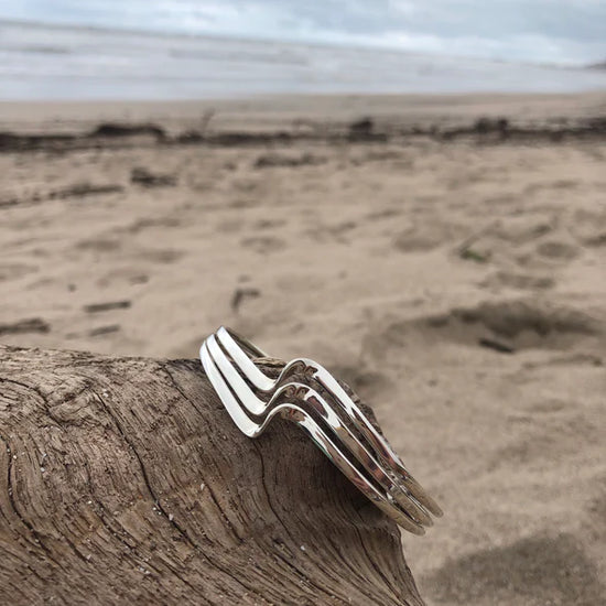 Triple Wave Cuff by Jen Stones