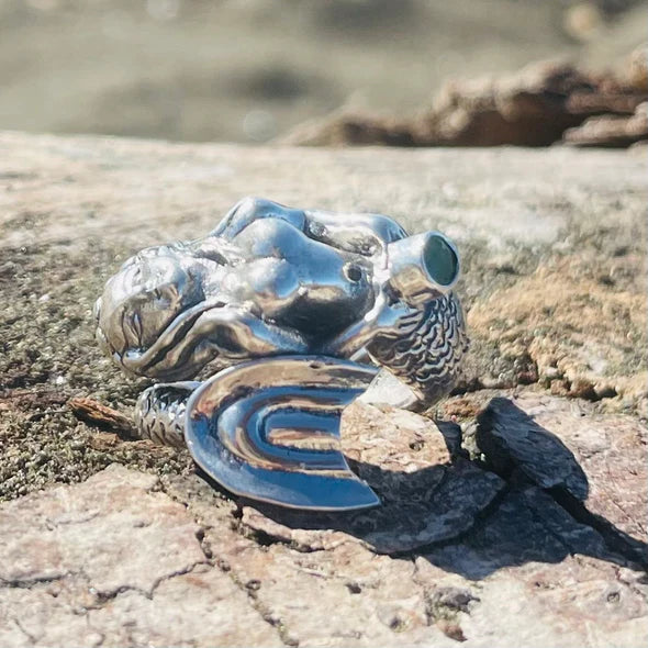 Mermaid Ring with Emerald by Jen Stones