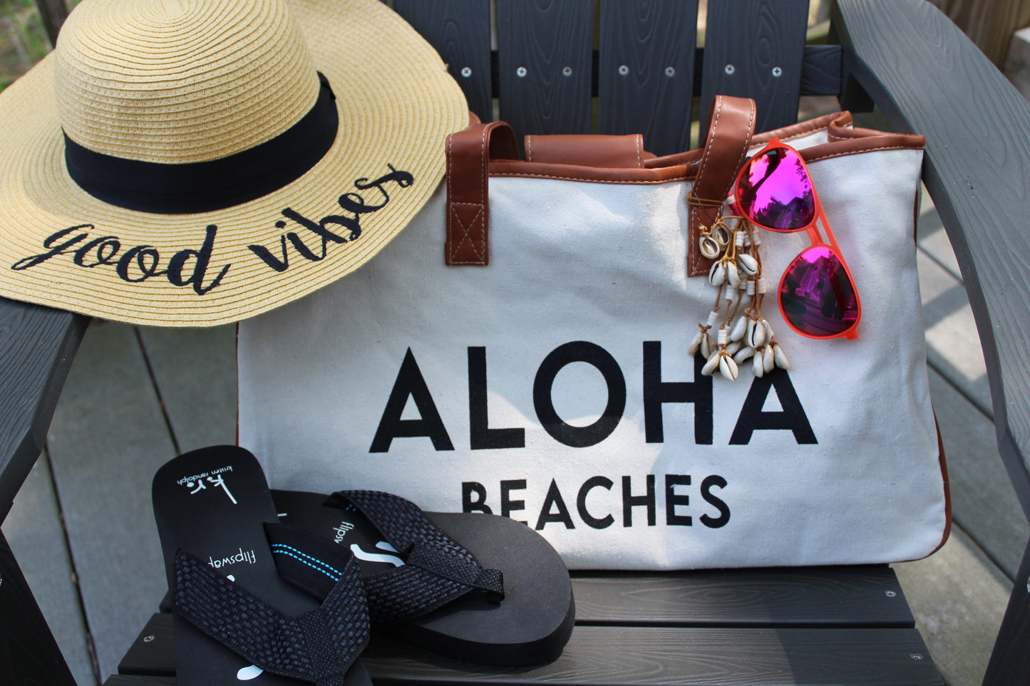 Aloha Beaches - Large Cotton Tote Bag