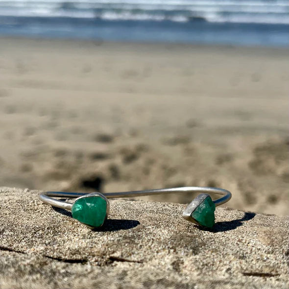 Emerald Wrap Cuff by Jen Stones