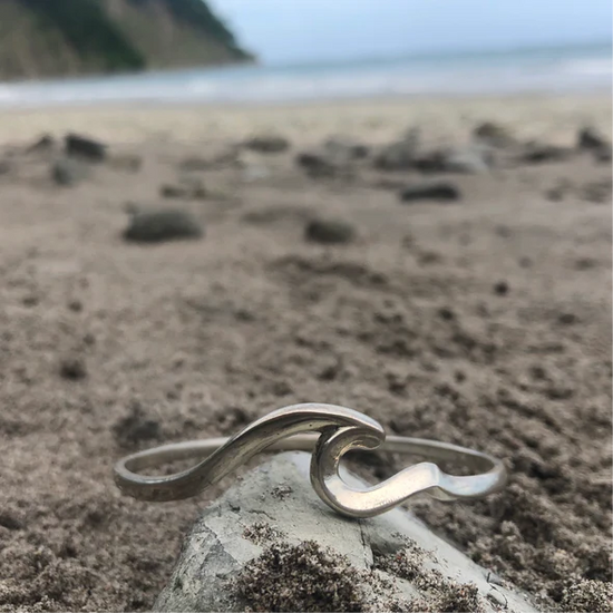 One More Wave Bangle Bracelet by Jen Stones