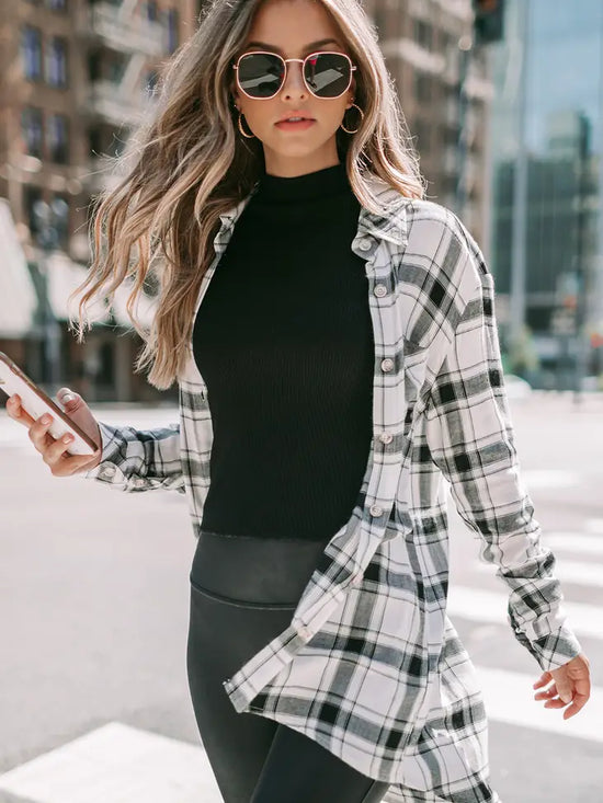 Cute & Comfy Flannel Plaid Shirt