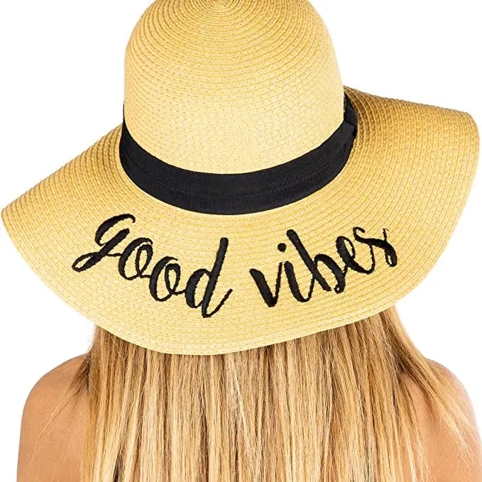 Good Vibes - Embroidered Sun Hat
