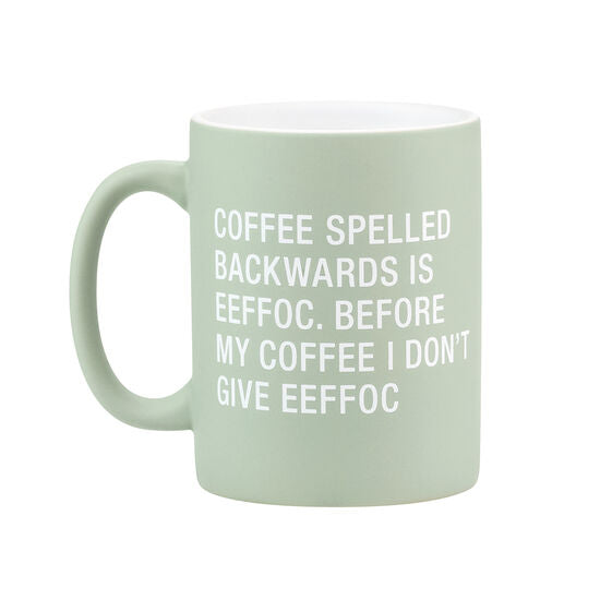 COFFEE Spelled Backwards Mug