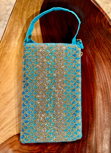 Turquoise Club Bag Mermaid Shimmer Crossbody Handbag