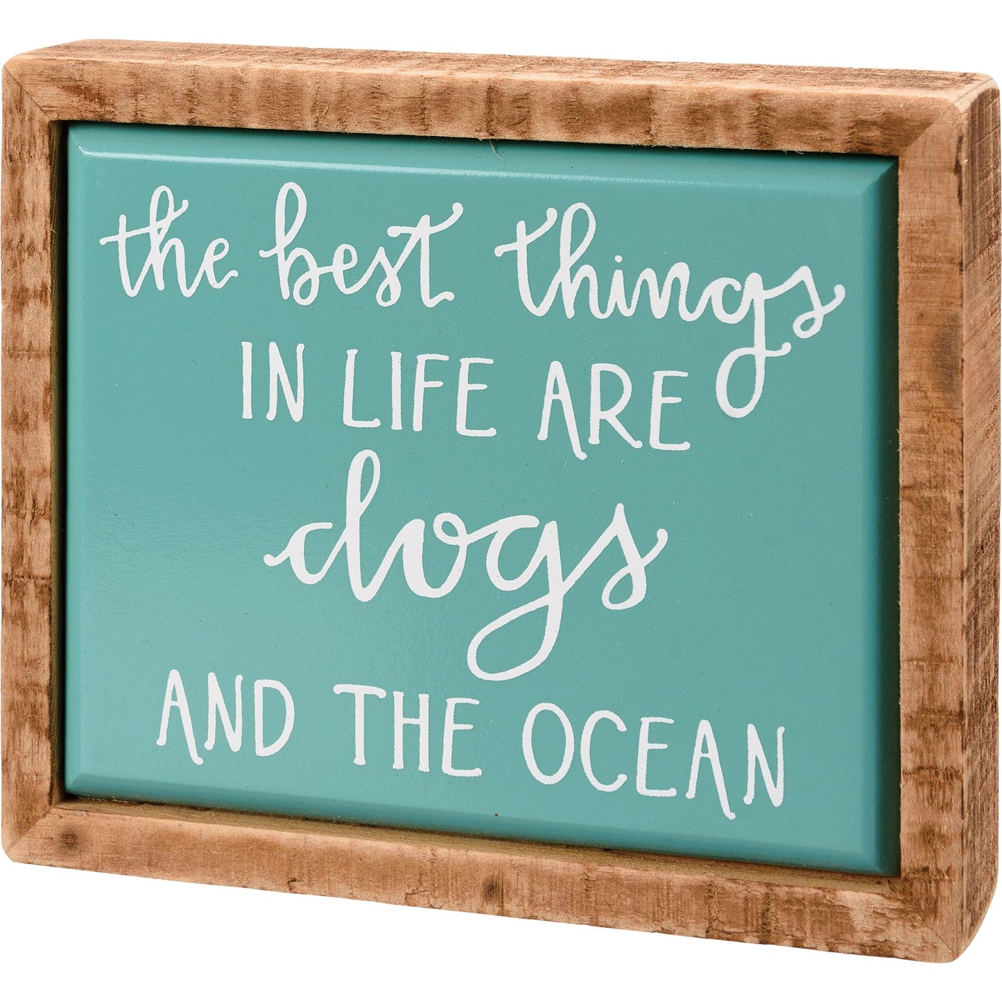 Best Things Are Dogs And The Ocean Box Sign Mini