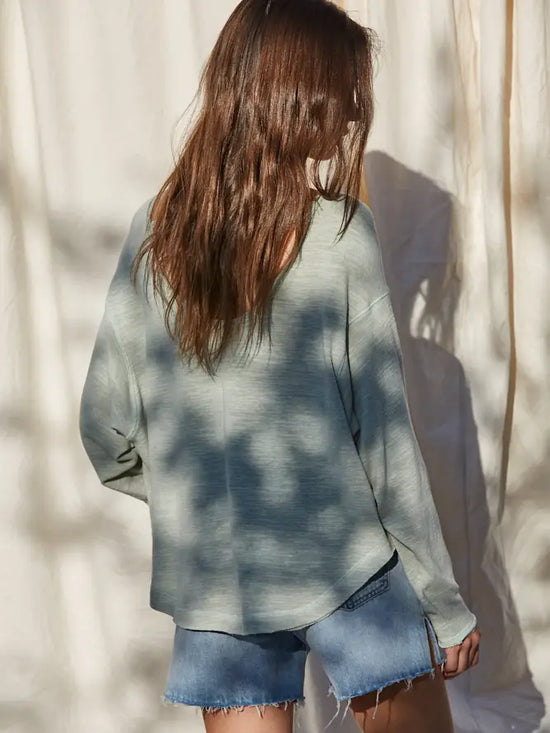 Knit Hacci Dusty Sage Long Sleeve Oversized Back Strap